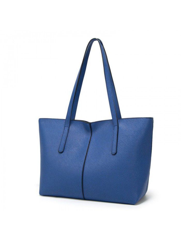 bags new bag fashion simple versatile large capacity tote bag hand bill of lading Shoulder Tote Bag Pu women's bag