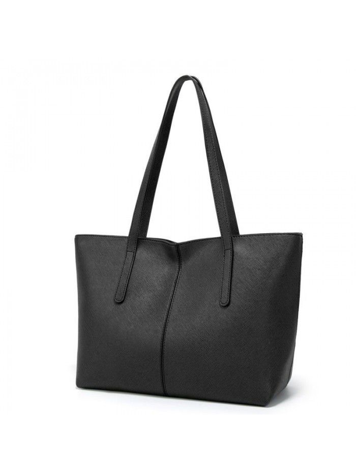 bags new bag fashion simple versatile large capacity tote bag hand bill of lading Shoulder Tote Bag Pu women's bag