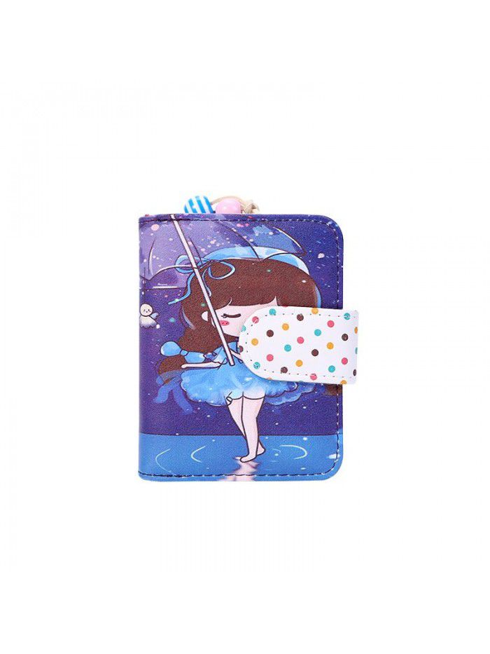  new women's Korean version lovely wave point Wallet Zipper women's cartoon lovely wallet wallet