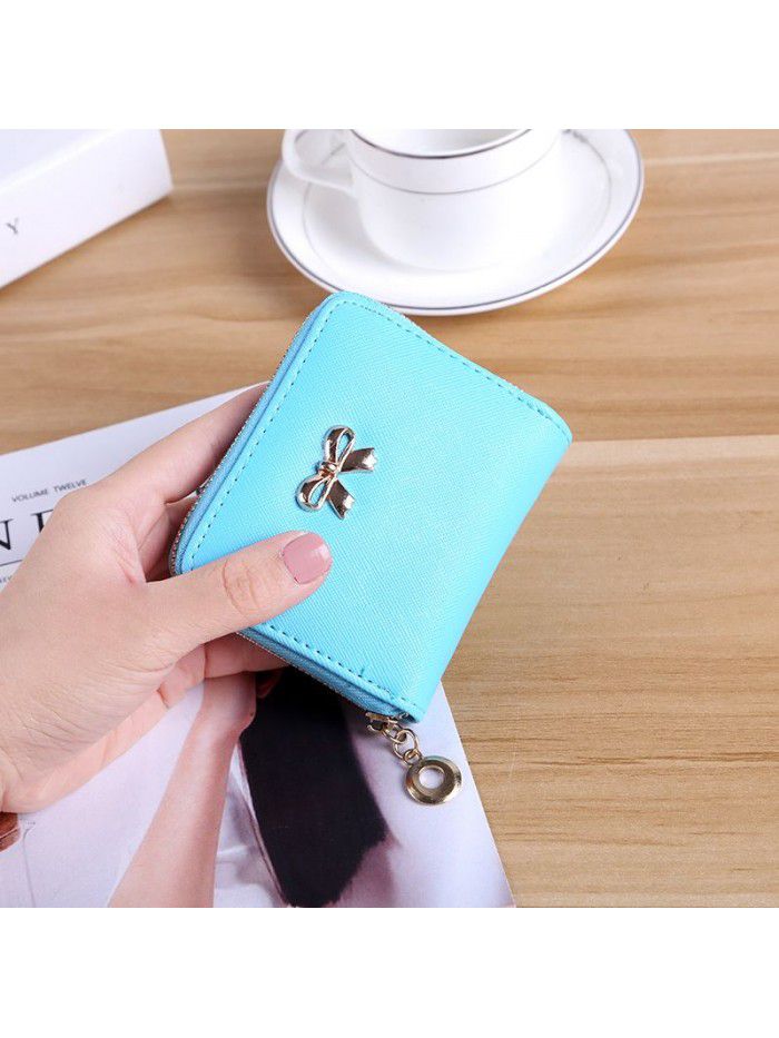  popular women's purse zero purse bow handbag women's zipper card bag customized wholesale lovely Wallet