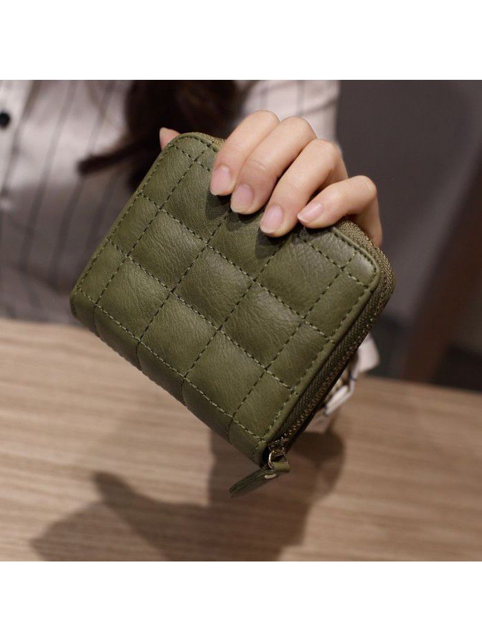  Korean Mini Wallet women's short zipper cute zero wallet student short Embroidered Wallet