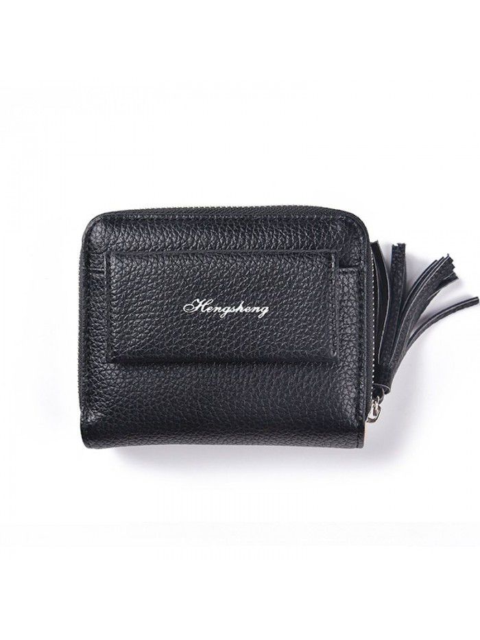 New women's wallet short fashion zipper foreskin clip walletwomen Korean tassel zero wallet wholesale