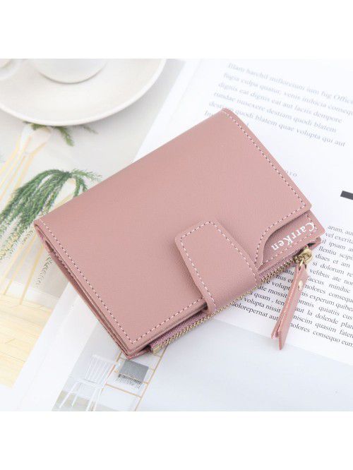 New women's wallet short zipper wallet Korean vers...