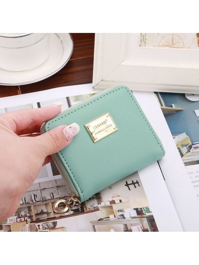  hardware zero wallet short women's foreign trade zipper hand bag purse women's card bag customized OEM OEM OEM OEM OEM