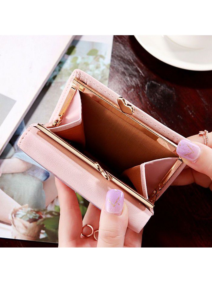  new popular Korean Student Wallet female short cartoon fruit zero wallet foreign trade cross border card bag customization