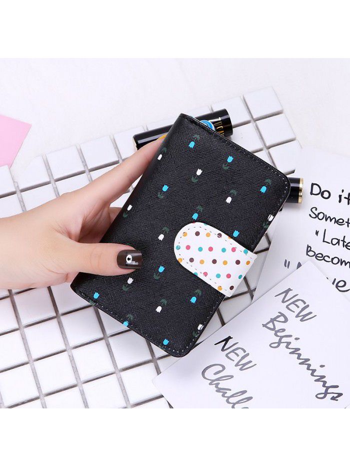  new women's Korean version lovely wave point Wallet Zipper women's cartoon lovely wallet wallet