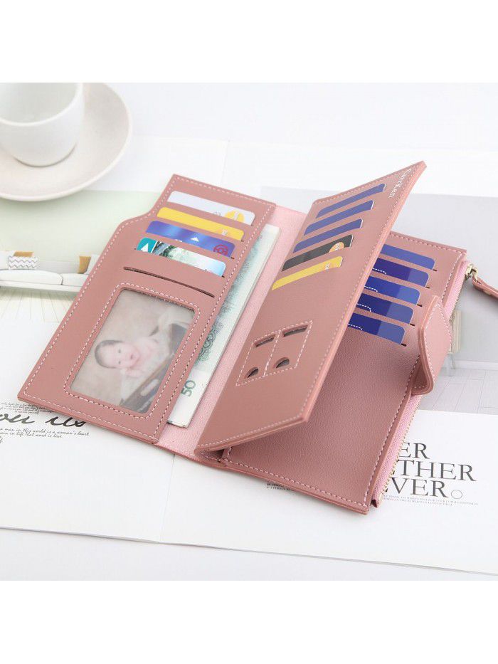 New women's wallet long walletwomen zipper card bag trendy mobile phone bag multi function 30% zero wallet