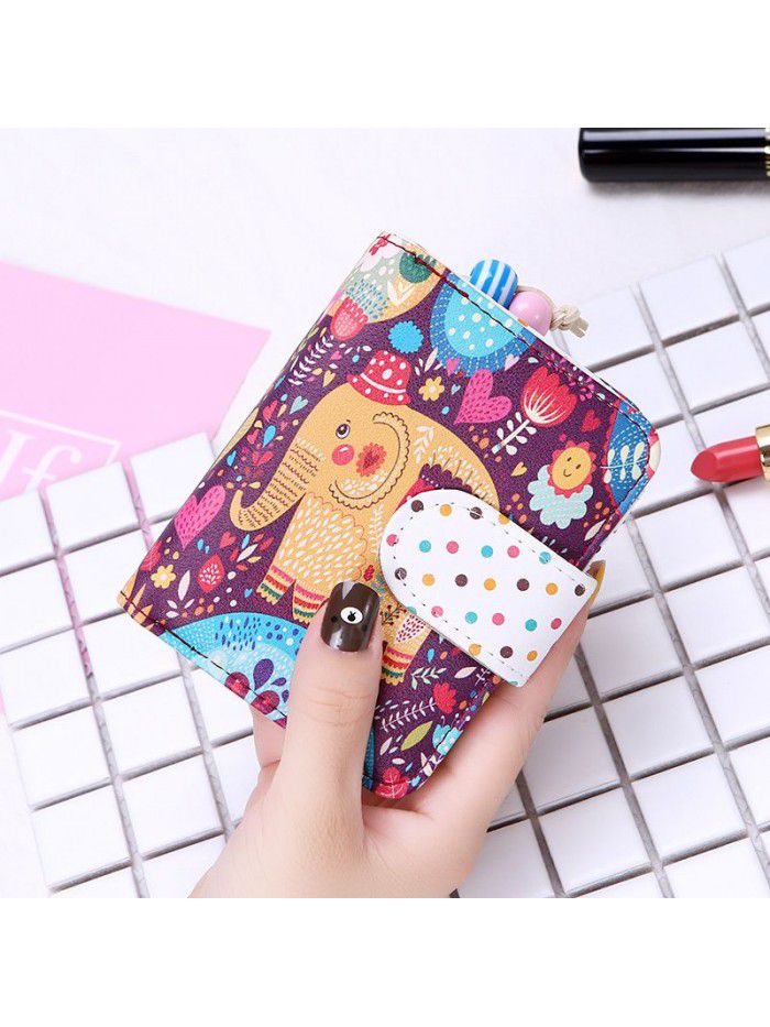  new women's Korean version lovely wave point Wallet Zipper women's cartoon lovely wallet wallet