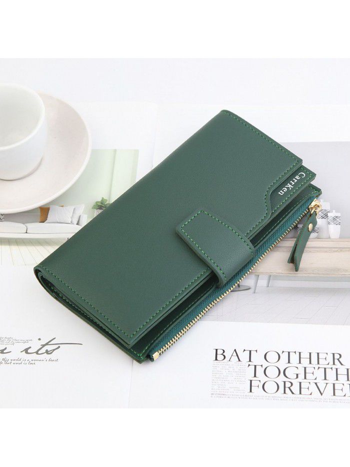 New women's wallet long walletwomen zipper card bag trendy mobile phone bag multi function 30% zero wallet