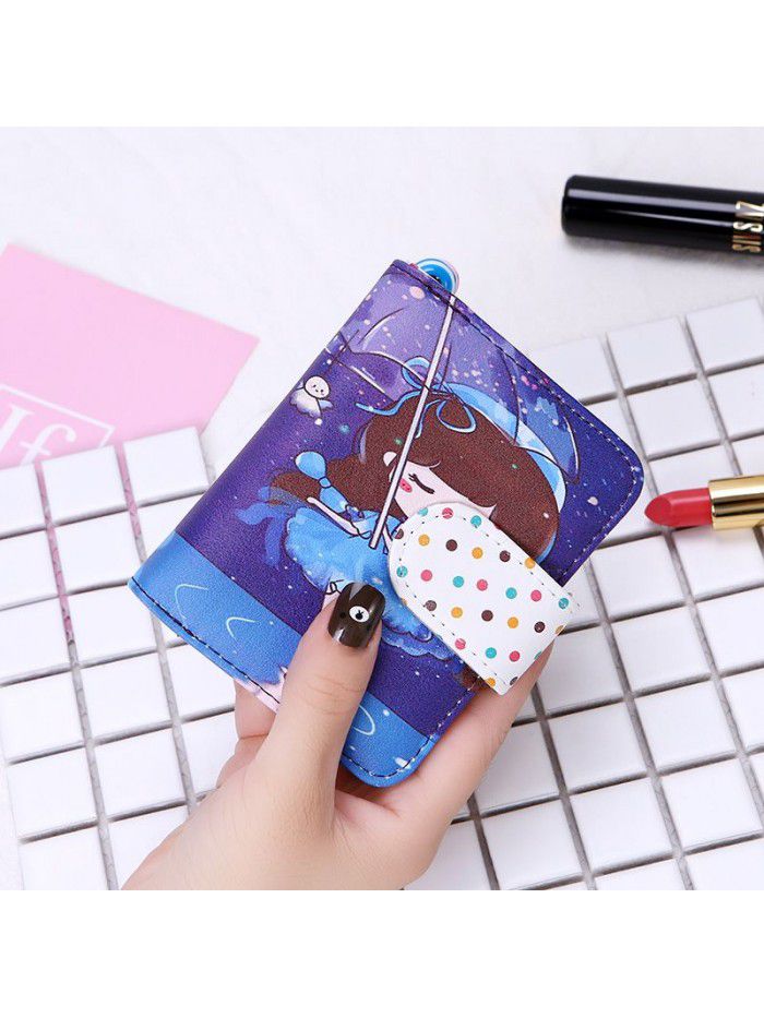  new women's Korean version lovely wave point Wallet Zipper women's cartoon lovely wallet wallet