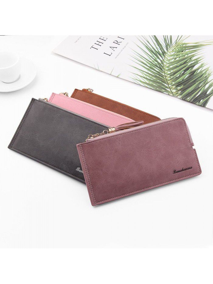 New women's wallet Korean fashion mobile phone bag long multi card tassel buckle zipper bag fashion manufacturers wholesale