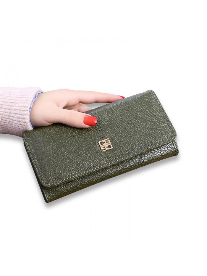  new European and American fashion women's long Purse Hand wrapping clip women's wallet mobile phone bag women's foreign trade customization