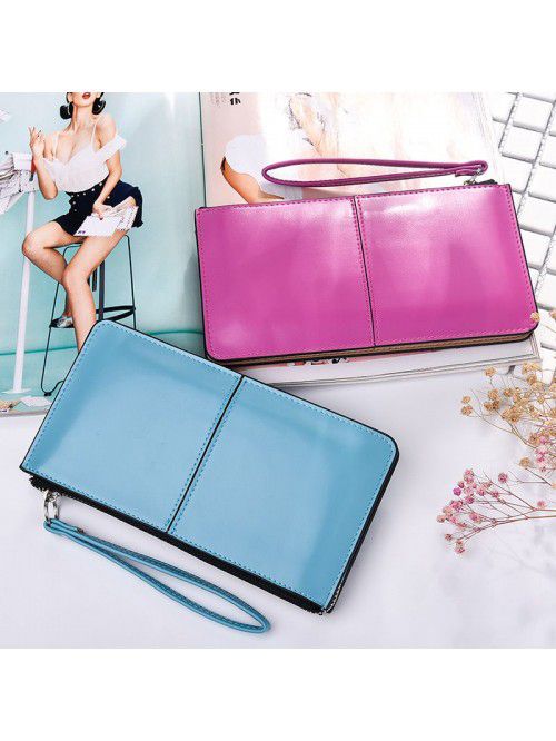 Simple women's bag long wallet women's wallet hand...