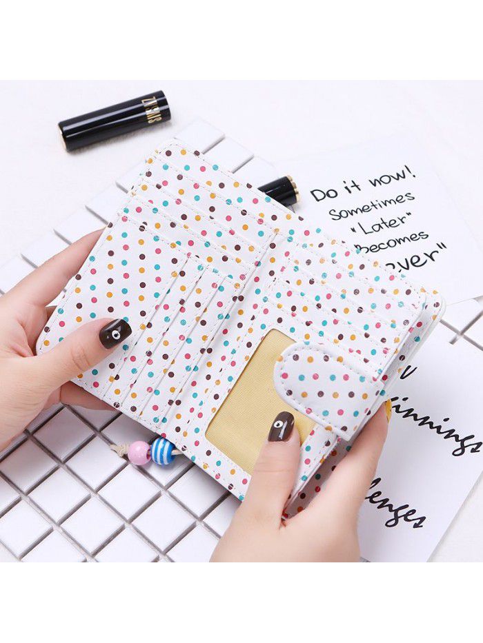  new women's Korean version lovely wave point Wallet Zipper women's cartoon lovely wallet wallet