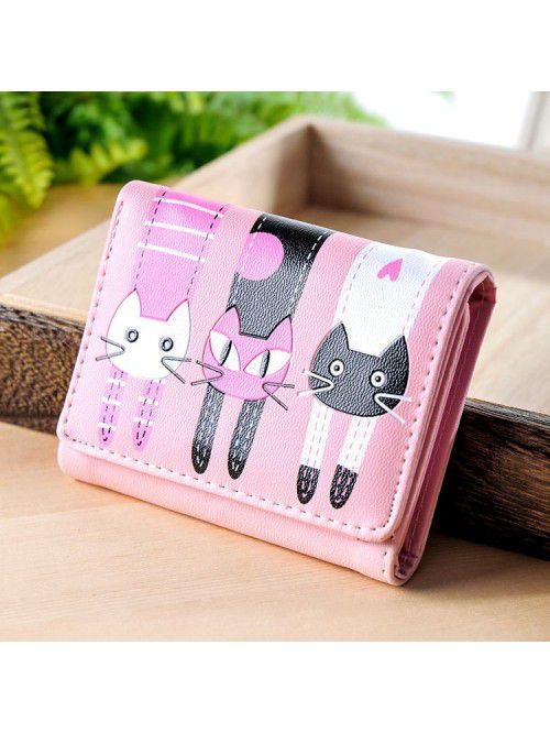 Korean Short Student Wallet 3% off cartoon cat cut...