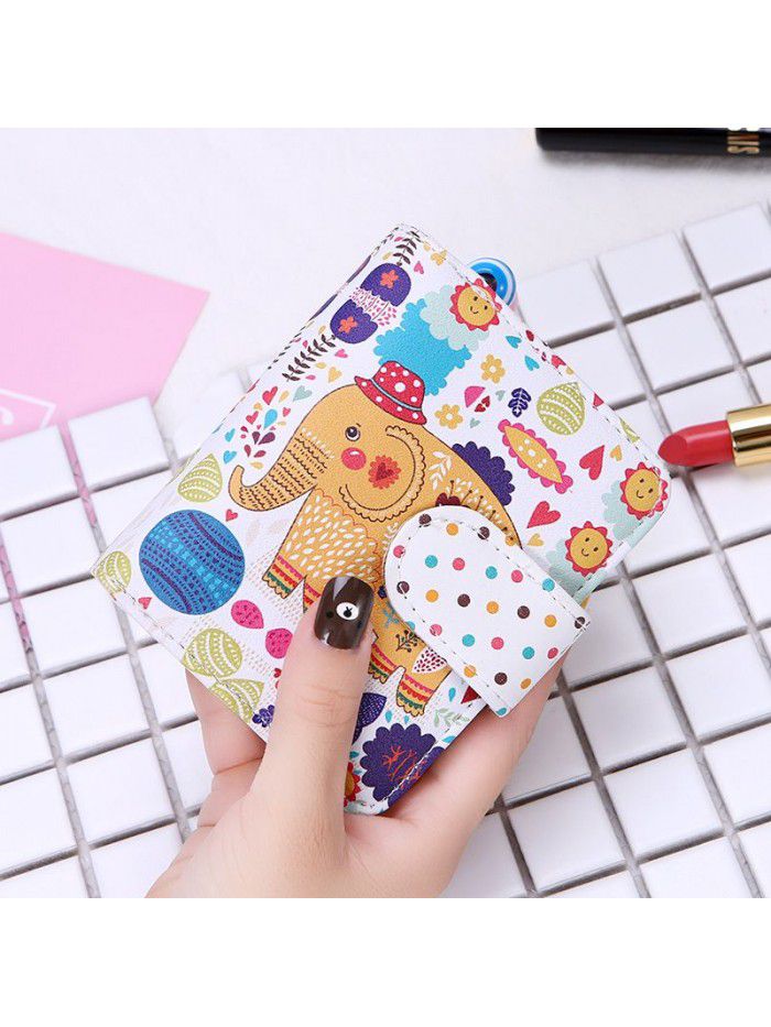  new women's Korean version lovely wave point Wallet Zipper women's cartoon lovely wallet wallet