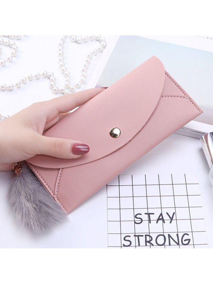  popular lady's purse sweet lady's hand bag clasp tassel zero purse long card bag customization