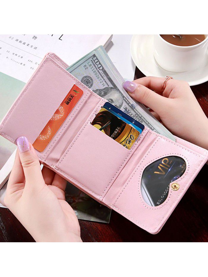  new popular Korean Student Wallet female short cartoon fruit zero wallet foreign trade cross border card bag customization