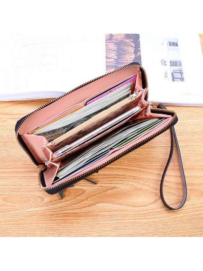 Women's purse 2020 new female student Korean tassel zipper multi function long large capacity Wallet Bag