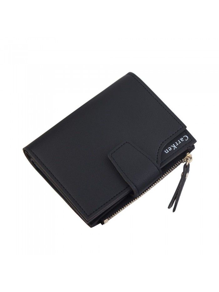 New women's wallet short zipper wallet Korean versatile zero wallet multi card buckle card bag factory sales