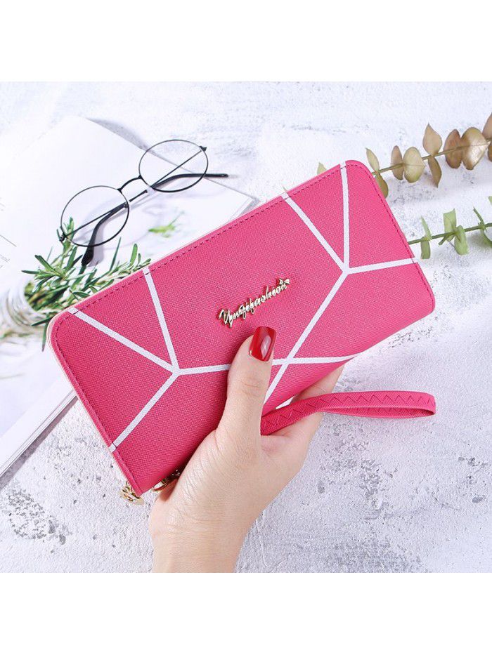  new popular women's wallet long fashion multi-function zipper wallet women's hand bag with Korean pattern