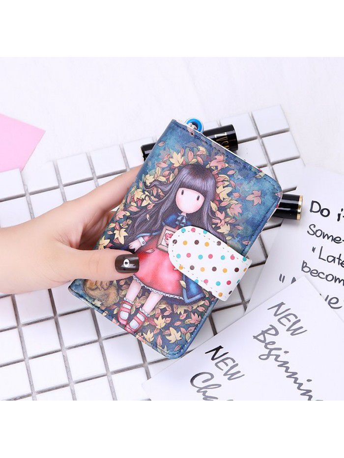  new women's Korean version lovely wave point Wallet Zipper women's cartoon lovely wallet wallet