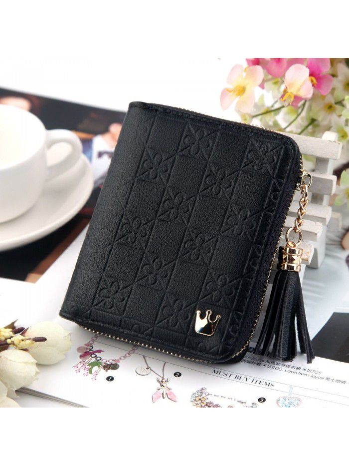 Hengsheng women's Zipper Wallet short womenwallet small fresh printed card bag factory sales