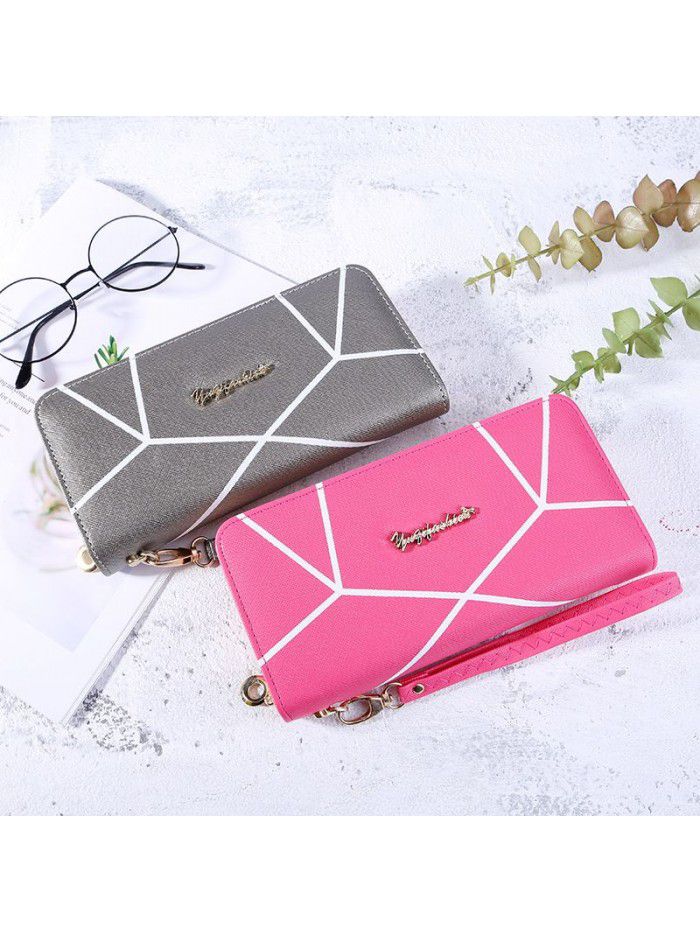  new popular women's wallet long fashion multi-function zipper wallet women's hand bag with Korean pattern