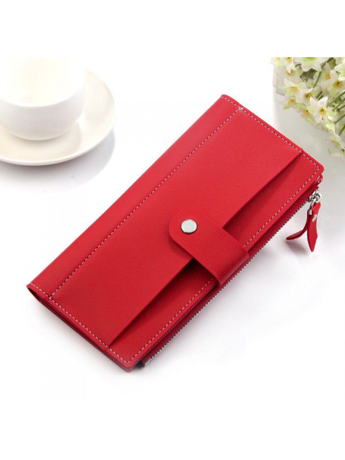 Hengsheng new women's wallet long mobile phone bag Korean wallet fashion multi function button hand bag