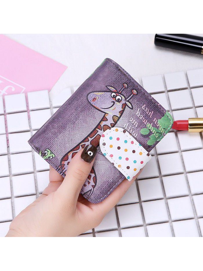  new women's Korean version lovely wave point Wallet Zipper women's cartoon lovely wallet wallet