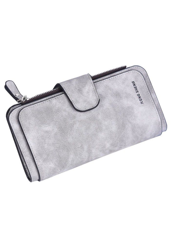 Hengsheng wallet women's 30% off long frosted Euro American style card bag buckle women's wallet zero wallet wallet multi card position