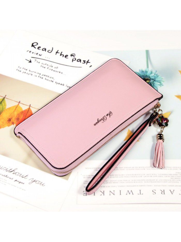 Women's wallet fashion Long Wallet Zipper walletwomen zero wallet Korean handbag wholesale