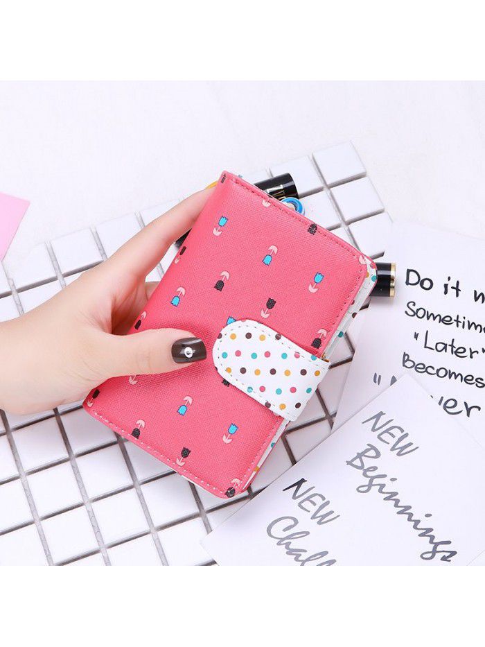  new women's Korean version lovely wave point Wallet Zipper women's cartoon lovely wallet wallet