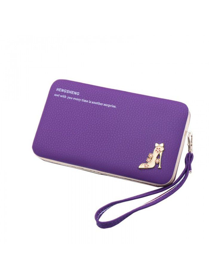 Hengsheng Korean Fashion Wallet women's long multi-functional fashion hand-held lunch box bag zero wallet