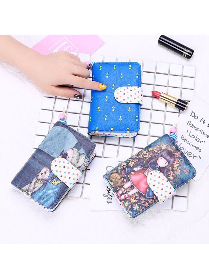  new women's Korean version lovely wave point Wallet Zipper women's cartoon lovely wallet wallet