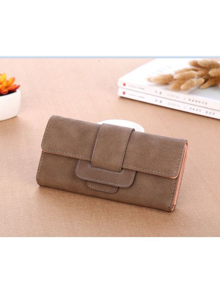 New lady's purse Korean version retro litchi pattern lady's long purse factory direct sale