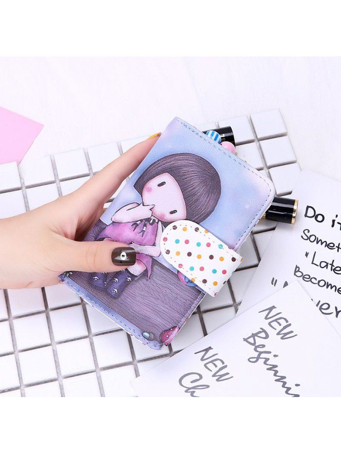  new women's Korean version lovely wave point Wallet Zipper women's cartoon lovely wallet wallet