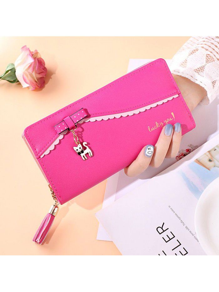 new popular women's Long Wallet small wallet women's wallet cute animal letter Pu Korean manufacturer