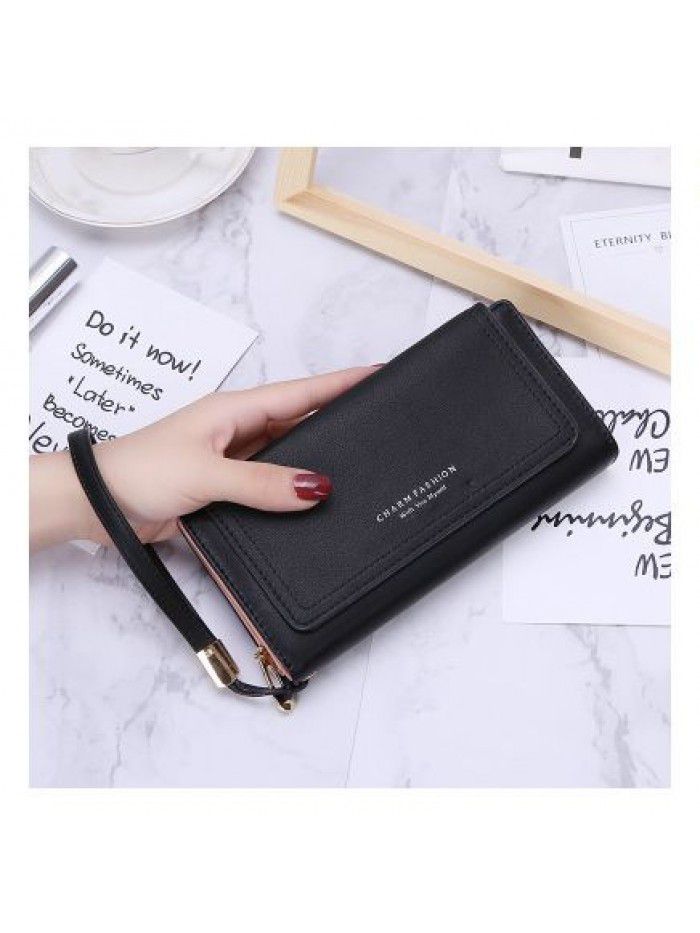  new simple Korean fashion women's zipper 30% off wallet card bag mobile phone bag women's handbag wholesale