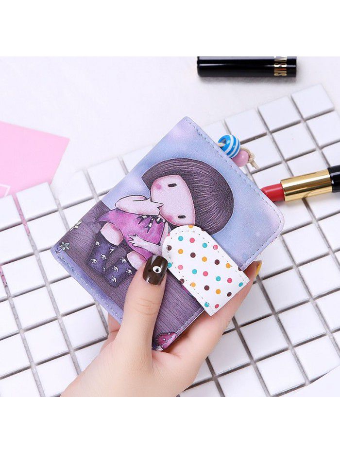  new women's Korean version lovely wave point Wallet Zipper women's cartoon lovely wallet wallet