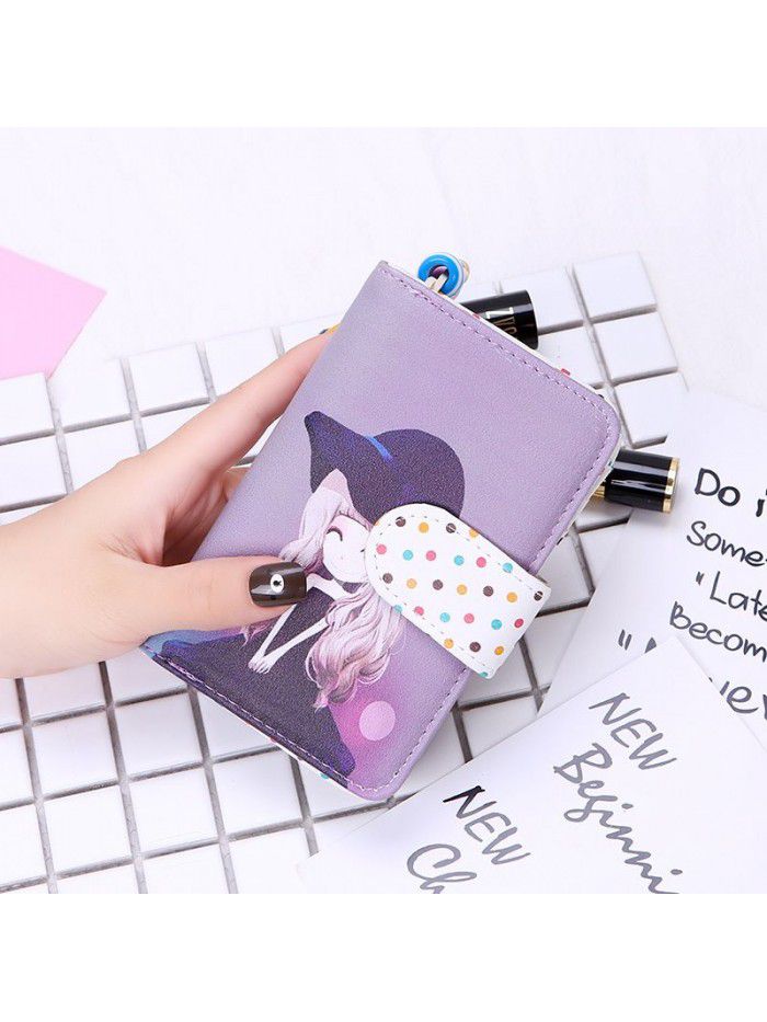  new women's Korean version lovely wave point Wallet Zipper women's cartoon lovely wallet wallet