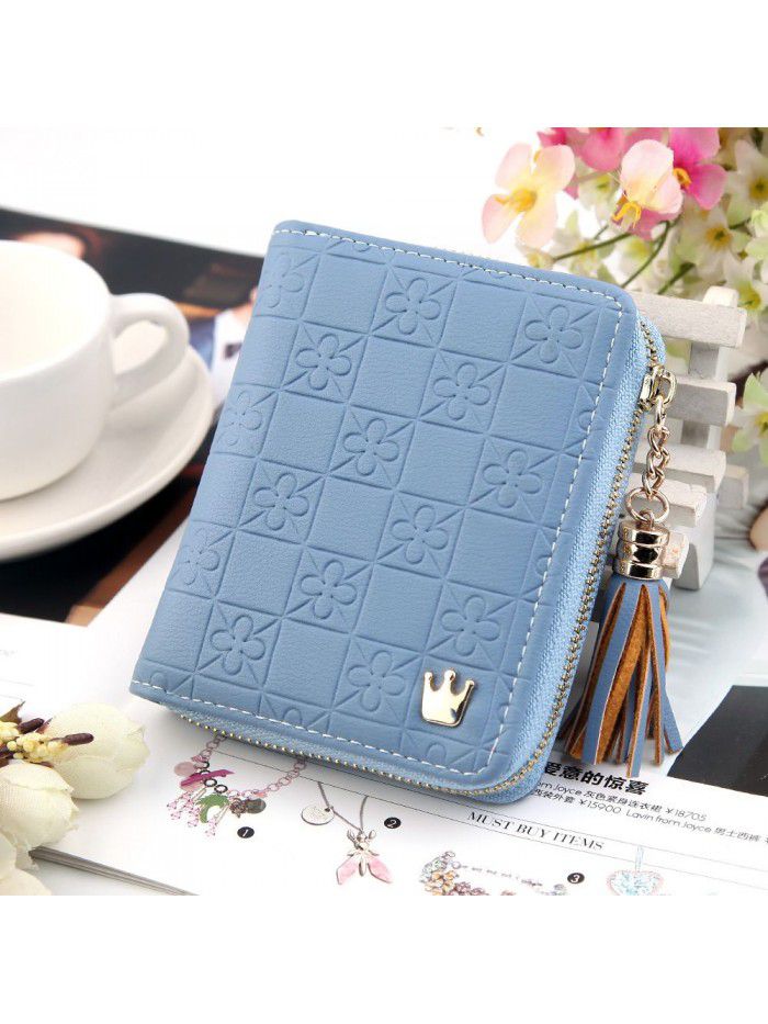 Hengsheng women's Zipper Wallet short womenwallet small fresh printed card bag factory sales