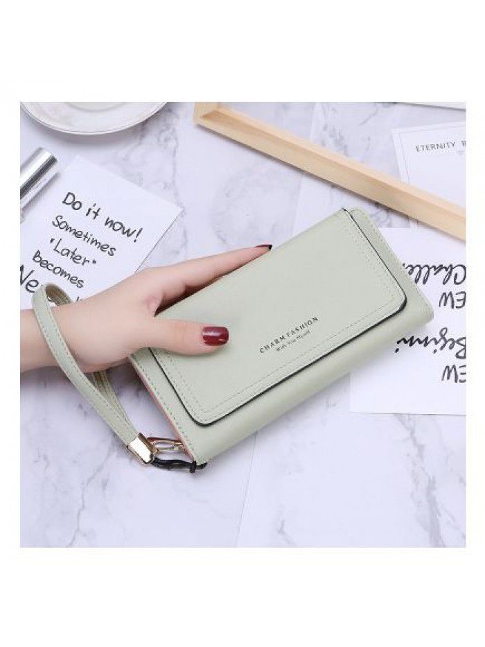  new simple Korean fashion women's zipper 30% off wallet card bag mobile phone bag women's handbag wholesale