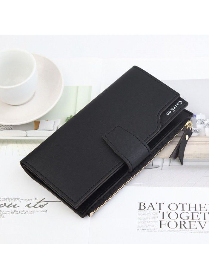 New women's wallet long walletwomen zipper card bag trendy mobile phone bag multi function 30% zero wallet