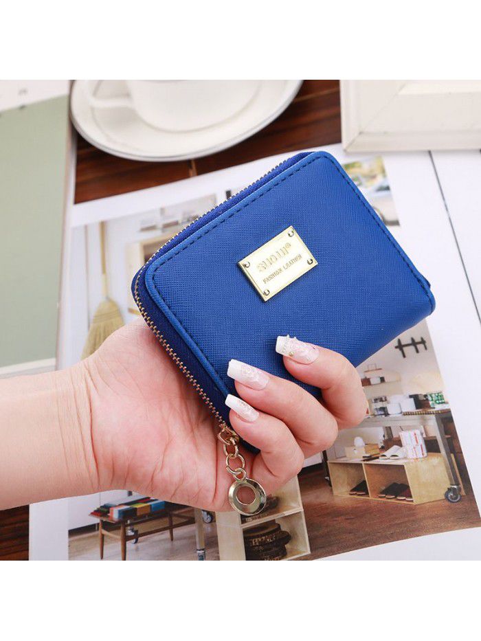  hardware zero wallet short women's foreign trade zipper hand bag purse women's card bag customized OEM OEM OEM OEM OEM