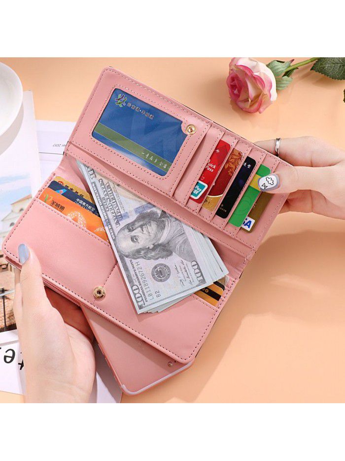 new popular women's Long Wallet small wallet women's wallet cute animal letter Pu Korean manufacturer