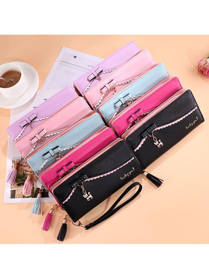 new popular women's Long Wallet small wallet women's wallet cute animal letter Pu Korean manufacturer