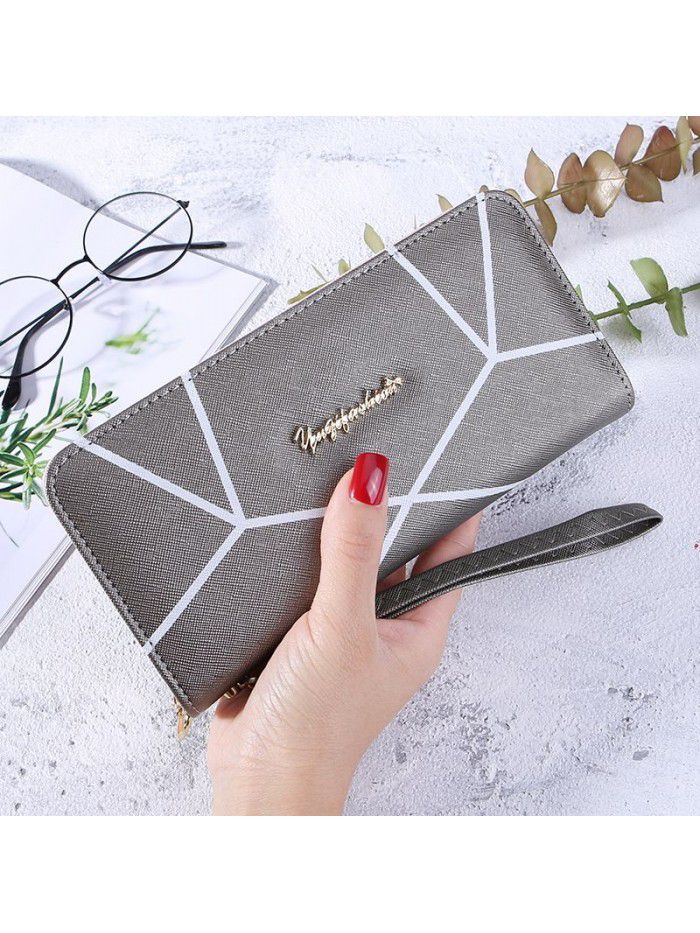  new popular women's wallet long fashion multi-function zipper wallet women's hand bag with Korean pattern