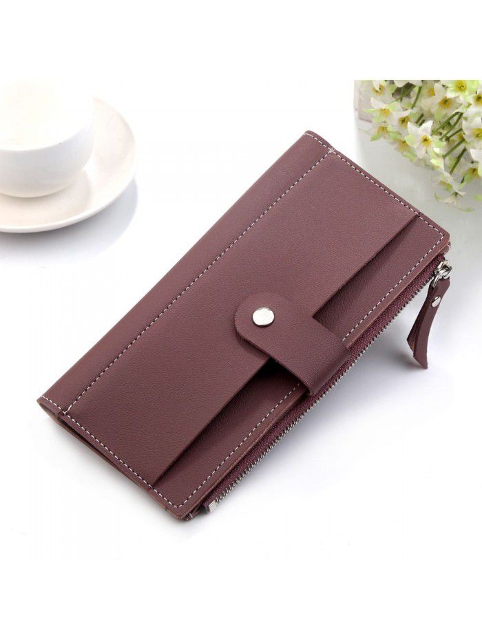 Hengsheng new women's wallet long mobile phone bag Korean wallet fashion multi function button hand bag