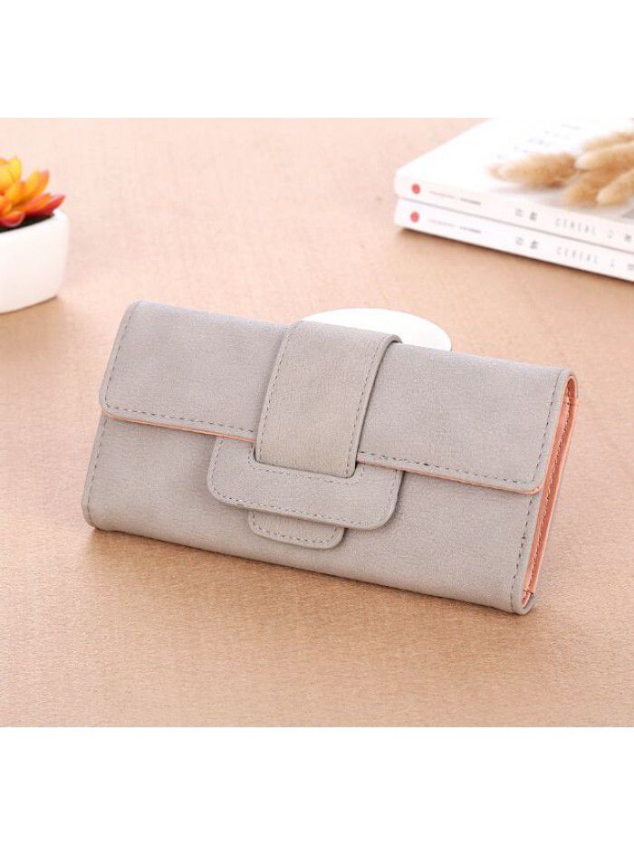 New lady's purse Korean version retro litchi pattern lady's long purse factory direct sale